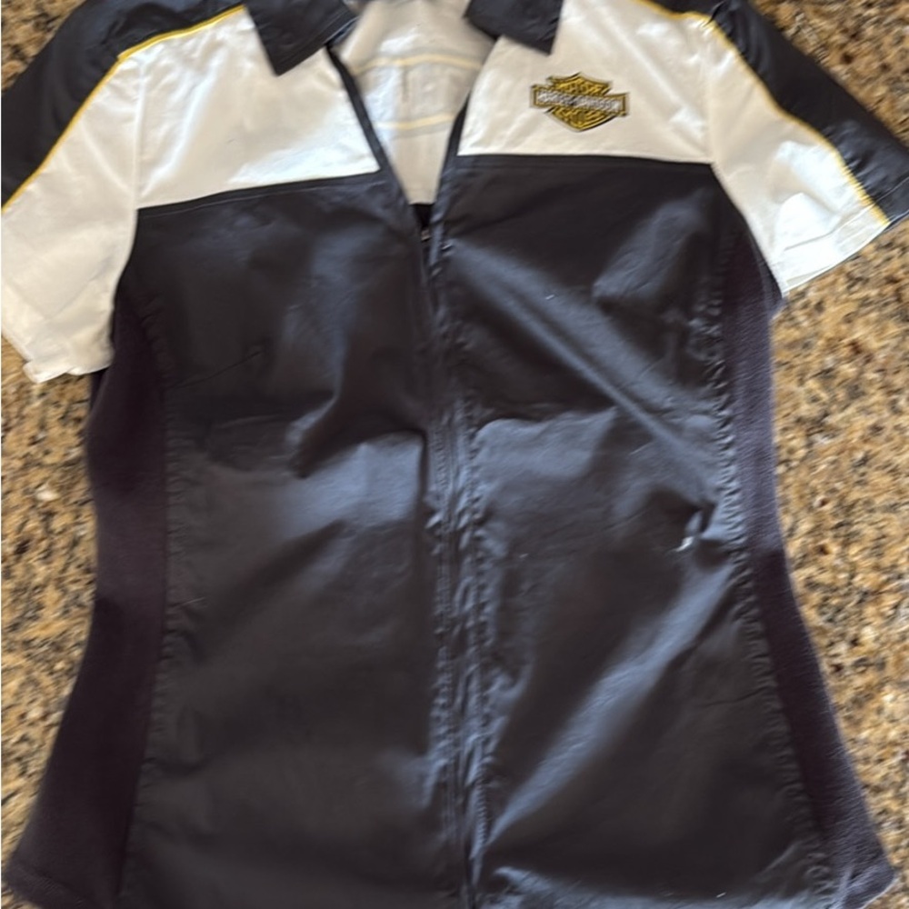 Harley-Davidson Kids Black and White Button Down Shirt